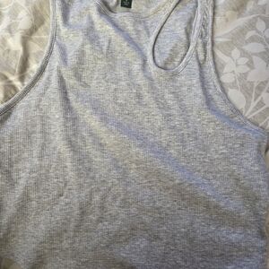 Target Women's Gray Ribbed Tank Top